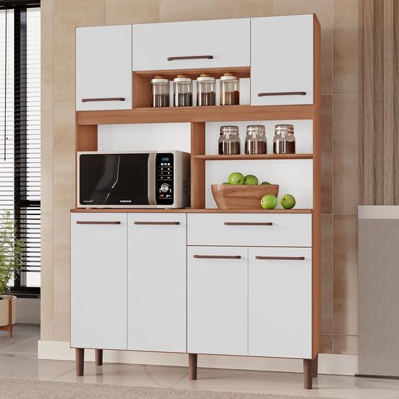 Armário de Cozinha Icaraí 100% MDF Tuboarte 7 Portas e 1 Gaveta Menor preço em Armário de Cozinha Icaraí 100% MDF Tuboarte 7 Portas e 1 Gaveta