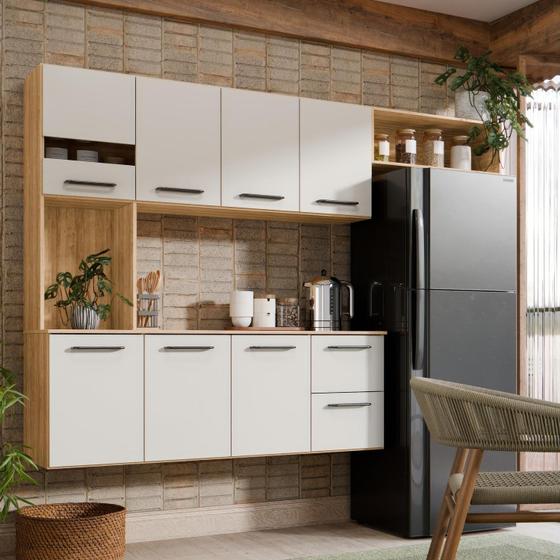 Armário de Cozinha Juliana Completa Com 7 Portas E 2 Gavetas Compacta - Maxi Do Brasil Imagem de Armário de Cozinha Juliana Completa Com 7 Portas E 2 Gavetas Compacta