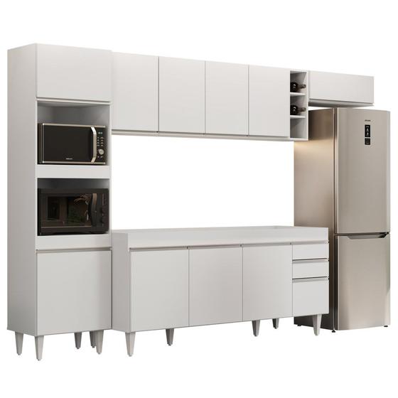 Imagem de Armário de Cozinha Modulada 5 Peças CP16 Balcão Branco - Lumil