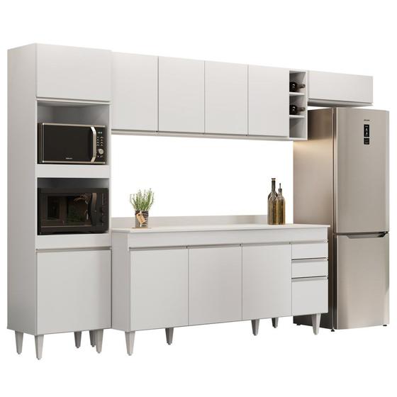 Imagem de Armário de Cozinha Modulada 5 Peças CP17 Balcão com Tampo Branco - Lumil