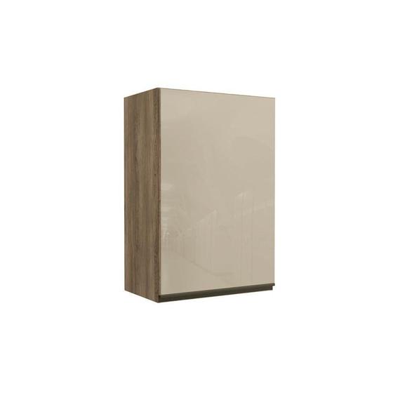 Imagem de Armário de Cozinha Modulado Maxxi G763 1 Porta c/Vidro Nogal - Kappesberg