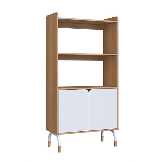 Imagem de Armário de Escritório Flexus com Nicho 2 PT Hanover e Branco