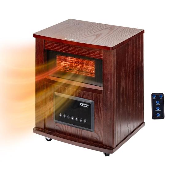 Imagem de Armário de madeira Space Heater Comfort Zone com controle remoto de 1500W