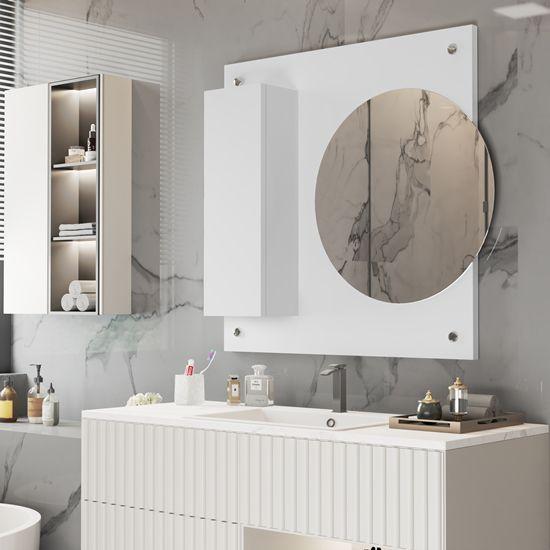Imagem de Armário Espelheira de Banheiro Morfeu com Porta - Várias Cores - JM Casa dos Móveis