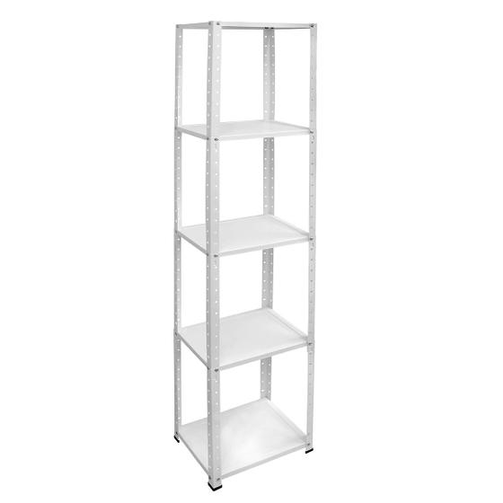 Armário Estante Compacta 5 Prateleiras Aco 30x42x205,5 Branco Menor preço em Armário Estante Compacta 5 Prateleiras Aco 30x42x205,5 Branco