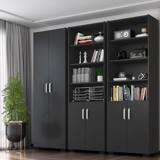 Imagem de Armário Estante Multiuso Office Livreiro com 6 Portas 181,5cm