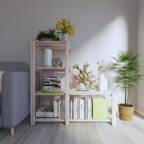 Imagem de Armário Estante Organizadora  Multiuso Organizador Para Lavanderia  e Casa Pinus