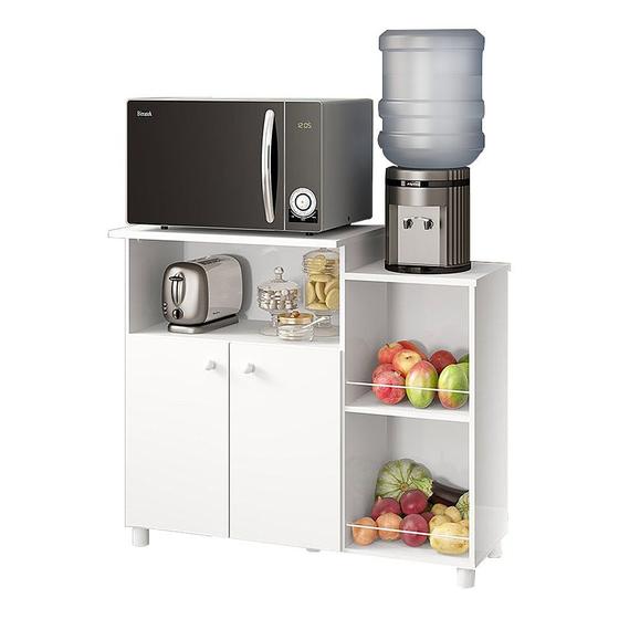 Imagem de Armário Fruteira Multiuso  Premium Branco com 2 Portas e 2 Nichos - Multimóveis