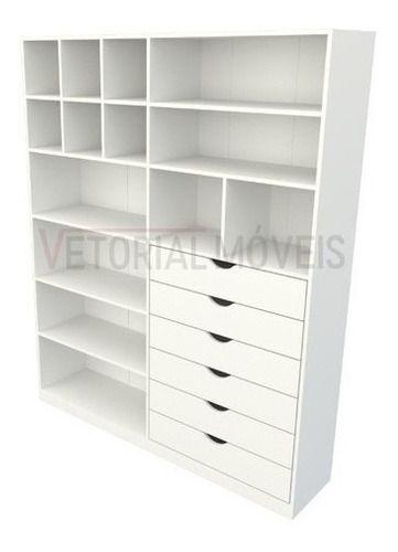Armário Gaveta Samara M4 Mdp Closet Gaveteiro Colmeia Menor preço em Armário Gaveta Samara M4 Mdp Closet Gaveteiro Colmeia