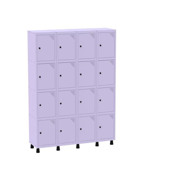 Imagem de Armário Guarda Volume Locker Roupeiro 16 Portas Aço Grp 504/16