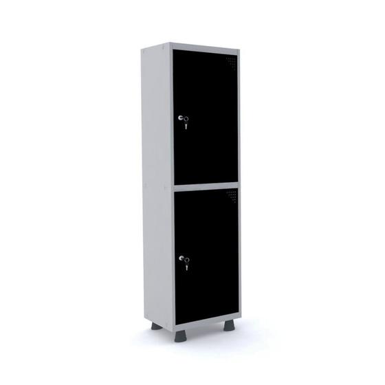 Imagem de Armário Guarda Volume Locker Roupeiro 2 Portas Aço 50cmx193cm Pandin Móveis