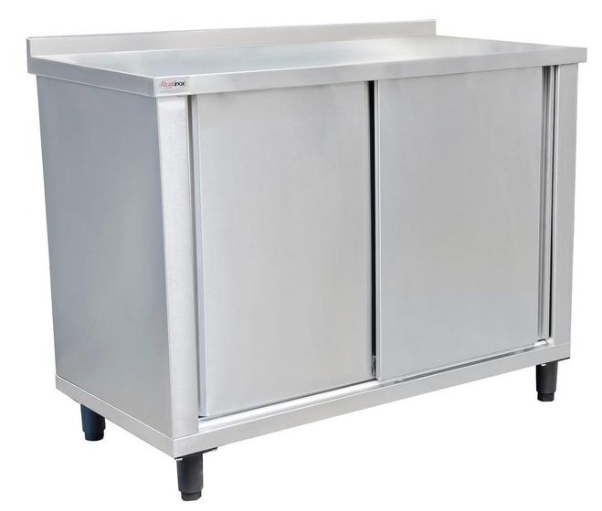 Imagem de Armário Horizontal Atual Inox AH-304 em Aço Inox 304 1 Metro