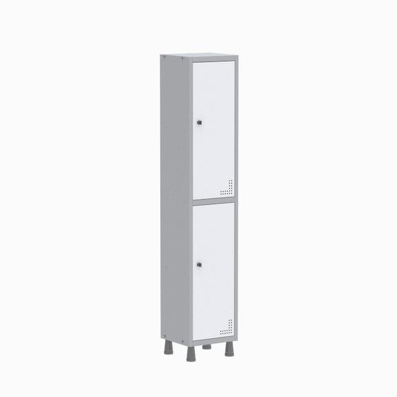 Imagem de Armário Locker Guarda Volume Aço Light 2 portas 34,5x179,5cm