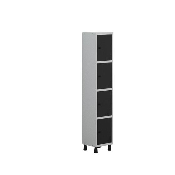 Imagem de Armário Locker Guarda Volume Aço Light 4 Portas 34,5x179,5cm