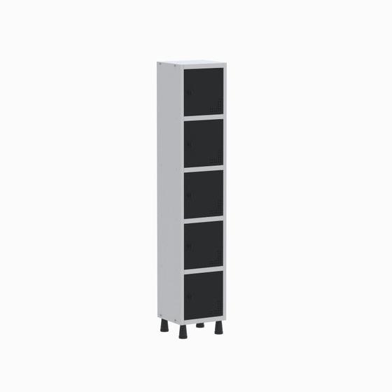Imagem de Armário Locker Guarda Volume Aço Light 5 portas 34,5x179,5cm