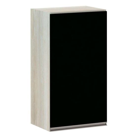 Imagem de Armário Luciane 40cm 1 Porta Luci Legno Crema C/Preto Tx