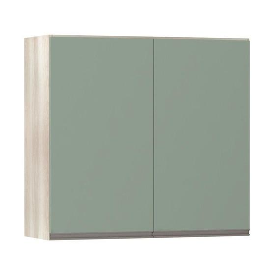 Imagem de Armário Luciane 80cm 2 Portas Luci Legno Crema C/Verde