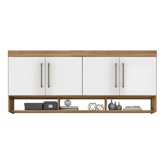 Armário Modulado Ponte Casal Modena 4 pts 3 nichos Demobile Menor preço em Armário Modulado Ponte Casal Modena 4 pts 3 nichos Demobile