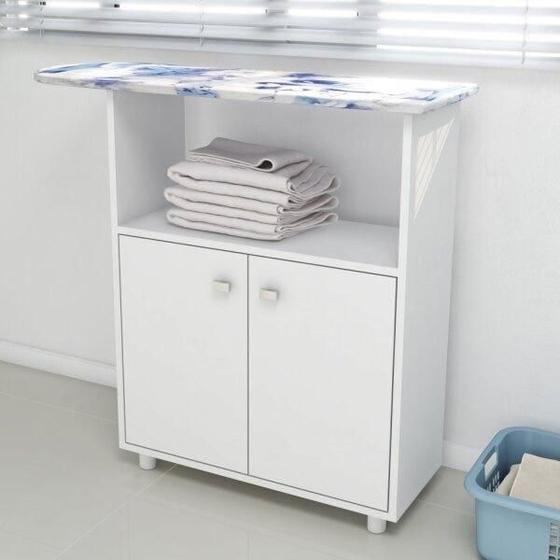 Imagem de Armário Multiuso 2 Portas com Tábua de Passar - Branco