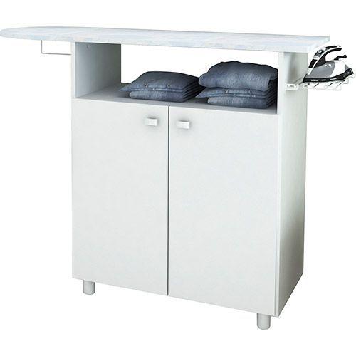 Imagem de Armário Multiuso 2 Portas Com Tábua de Passar Roupa Branco Tecno mobili