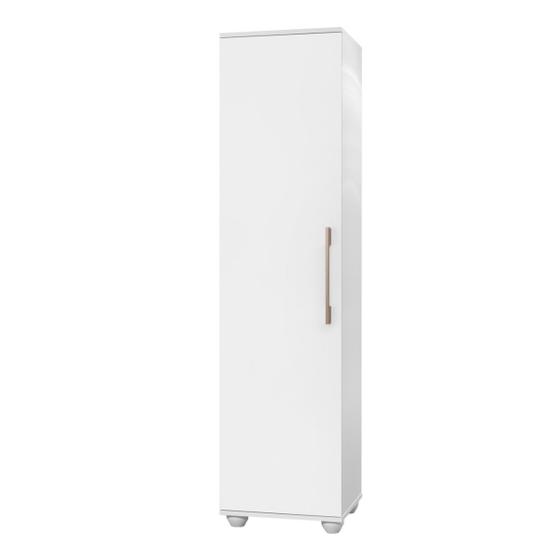 Armário Multiuso Com 1 Porta e 4 Prateleira Branco - Sofia - J&A Móveis ...
