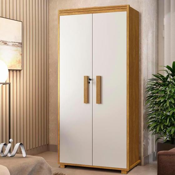 Imagem de Armário Multiuso com Chave - 2 Portas Off White