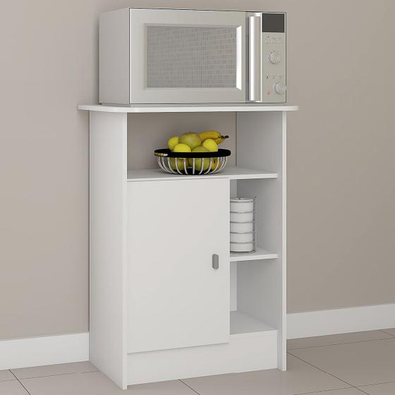Armário Multiuso Para Cozinha Gramado 01 Porta Branco Brilho - Atualle Menor preço em Armário Multiuso Para Cozinha Gramado 01 Porta Branco Brilho - Atualle
