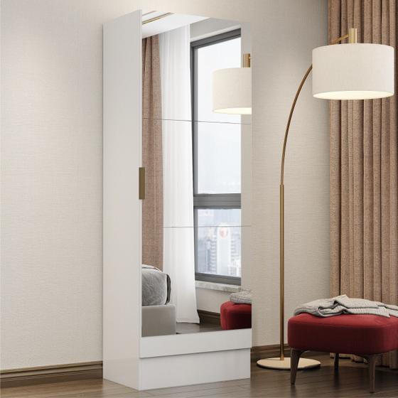 Menor preço em Armário Multiuso -Sapateira 1 Porta com Espelhos Carioca mdf/mdp 4 Prateleiras, 5 Espaços e 1 Porta - Com pés - Carioca
