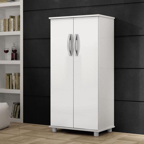 Armário Multiuso - Sapateira Classic mdf/mdp 4 Prateleiras 5 espaços 2 Portas - Com pés - Benetil Menor preço em Armário Multiuso - Sapateira Classic mdf/mdp 4 Prateleiras 5 espaços 2 Portas - Com pés - Benetil