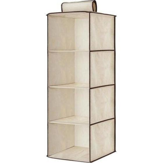 Imagem de Armario organizador closet portatil cabideiro 4 prateleiras multiuso dobravel vertical 