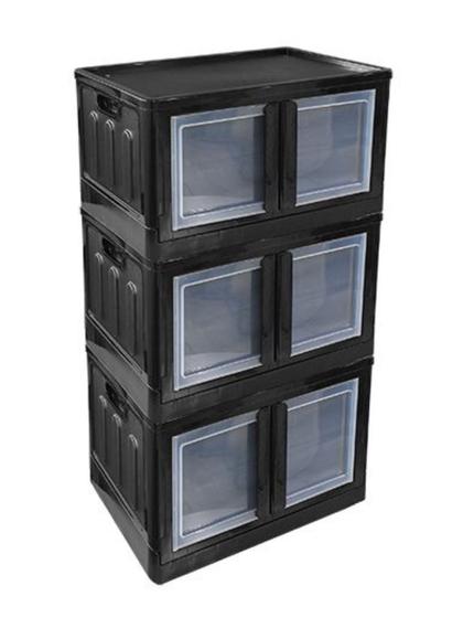 Armário Organizador Modulável e Dobrável C/ Porta Dupla 75 LITROS PRETO é boa?