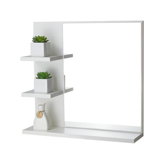 Imagem de Armário para Banheiro com Espelho Viena Branco 45cm