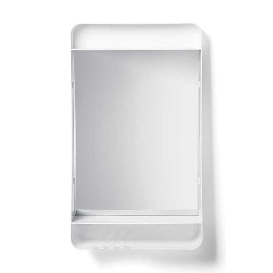 Imagem de Armario para banheiro plastico branco 38x22x8cm  pr61001  primafer