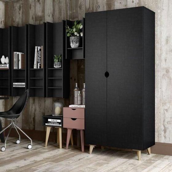 Imagem de Armário para Escritório Puma com 2 Portas - Preto