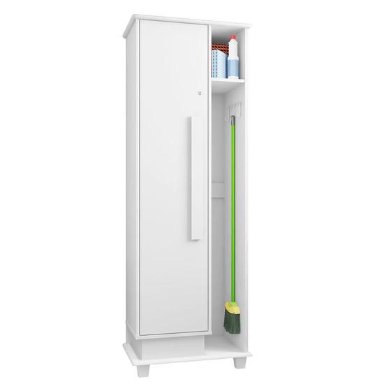 Armário para Lavanderia Multiuso 1 Porta Berlim RV Branco Menor preço em Armário para Lavanderia Multiuso 1 Porta Berlim RV Branco