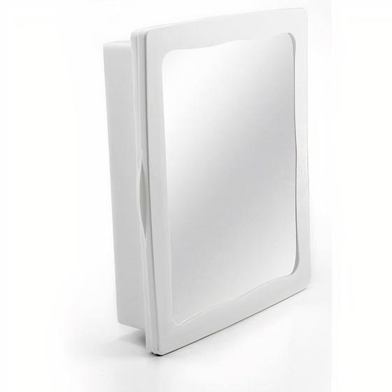 Armário Plástico Banheiro C/ Espelho Parafusos E Fixadores - RP3D