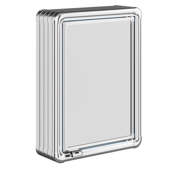 Imagem de Armário Plástico com Perfil de Alumínio com 1 Porta 29x11,3x39cm de Sobrepor Astra