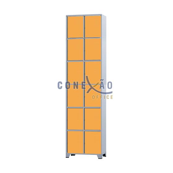 Armário Roupeiro De Aço 12 Portas Para Vestiário Academia Locker Laranja é ruim? Armário Roupeiro De Aço 12 Portas Para Vestiário Academia Locker Laranja é boa?
