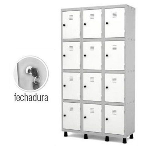 Menor preço em Armário roupeiro de aço 12 portas pequenas com chaves