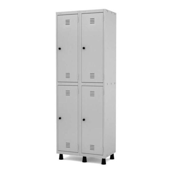 Armário Roupeiro de Aço com 04 PORTAS GRANDES - 1,93x0,69x0,40m - CZ/CZ - PANDIN - 10002 Menor preço em Armário Roupeiro de Aço com 04 PORTAS GRANDES - 1,93x0,69x0,40m - CZ/CZ - PANDIN - 10002