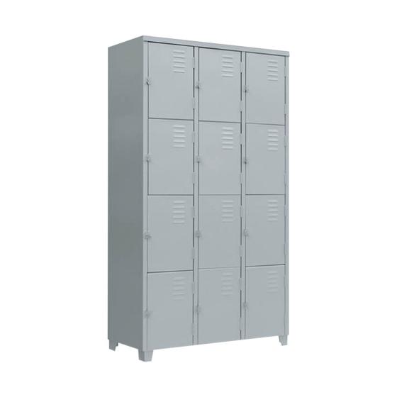 Armário Roupeiro De Aço Locker Vestiário com 12 Portas Guarda-Volumes Menor preço em Armário Roupeiro De Aço Locker Vestiário com 12 Portas Guarda-Volumes