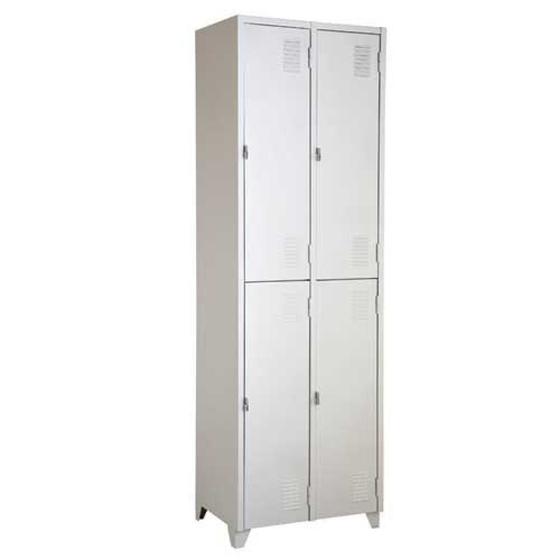 Armário Roupeiro De Aço Vestiário Academia 4 Portas Locker Cinza Menor preço em Armário Roupeiro De Aço Vestiário Academia 4 Portas Locker Cinza