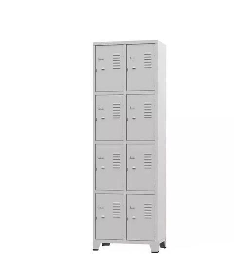 Armário Roupeiro De Aço Vestiário Academia 8 Portas Locker Cinza é boa?