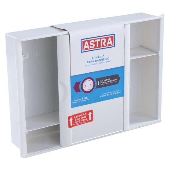 Imagem de Armário Versátil Banheiro Porta De Correr 29x41x10cm Astra Branco