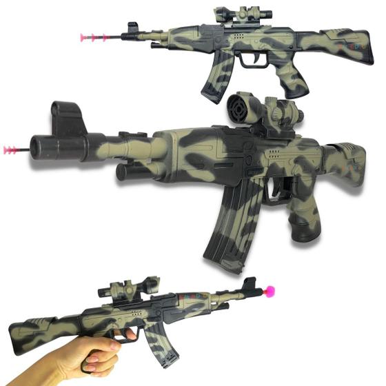 Arminha De Brinquedo Ak 47 Lança Dardos Com Ventosa E Mira - Europio ...
