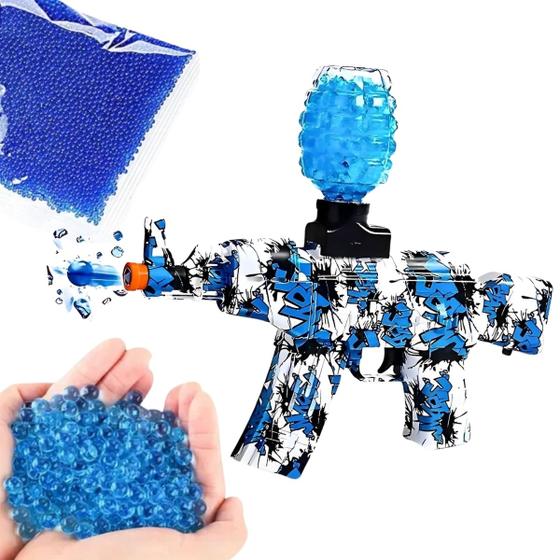 Arminha De Gel Lançador Bolinhas Automática Elétrica Watter Bullet Azul ...