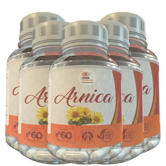 Imagem de Arnica - 60 Cápsulas 500Mg Kit Com 5 Potes