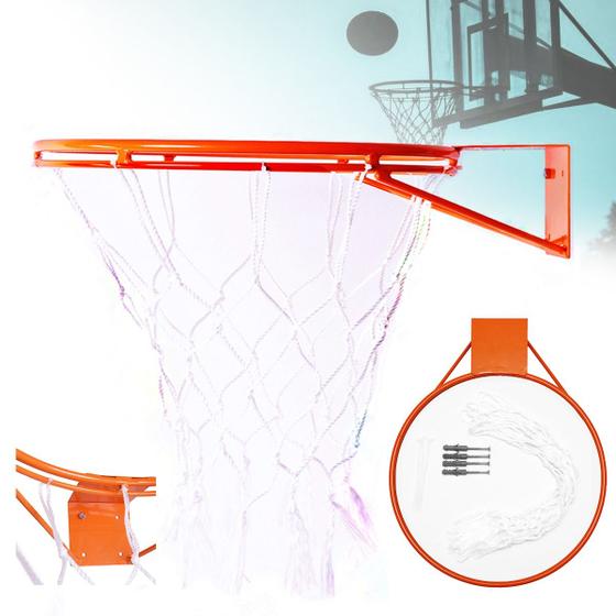 Aro Basquete Cesta Aço 45cm Tamanho Oficial Basquete C/ Rede Menor preço em Aro Basquete Cesta Aço 45cm Tamanho Oficial Basquete C/ Rede