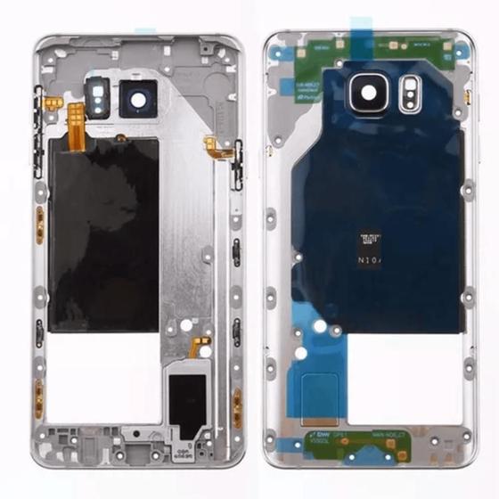 Imagem de Aro Carcaça Chassi Compatível Galaxy Note 5 N920 C/Lente Câmera - AZUL 