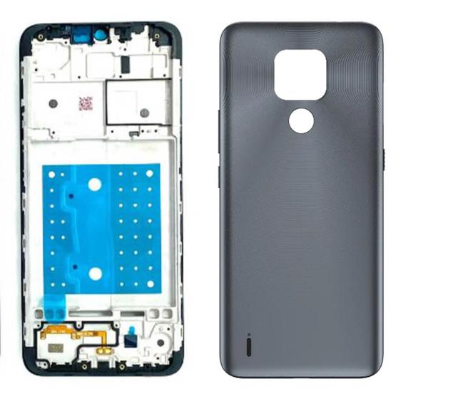 Imagem de Aro Chassis Moto E7 + tampa Traseira Cinza